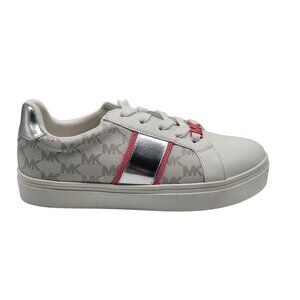 Michael Kors‎ Poppy Embellished Logo Stripe  Womens Sneakers Shoes Size 5